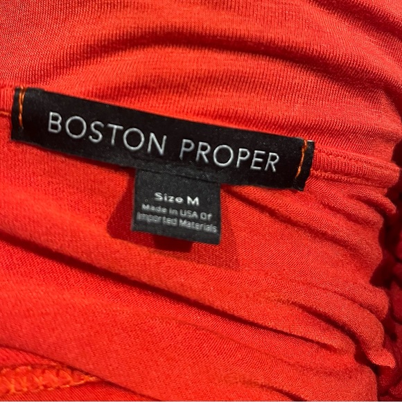Boston Proper Red Cold Shoulder Embroidered Blouse Women’s Size Medium - Picture 5 of 6